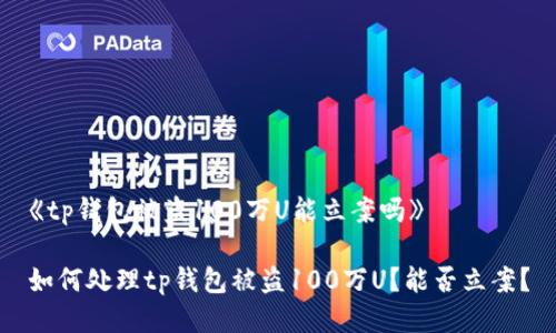 《tp钱包被盗100万U能立案吗》

如何处理tp钱包被盗100万U？能否立案？
